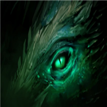 Raptor with green eyes