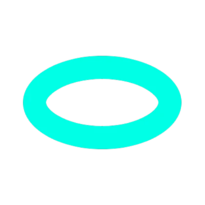 Small Neon Cyan Jump Ring