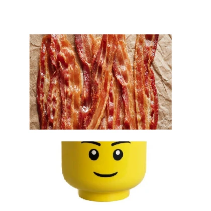 Happy pebble bacon
