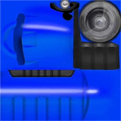 blue flashlight
