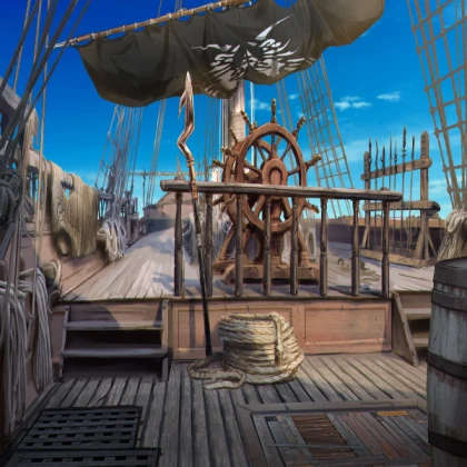 Pirate Ship Old Wood Galleon Rp Sea Boat Decor