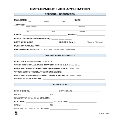 Job application