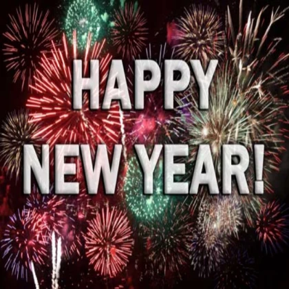 Happy New Year Sign + FIREWORK ROCKET!