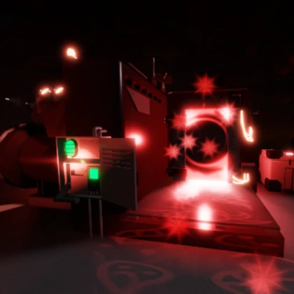The exhibit is a laser cannon