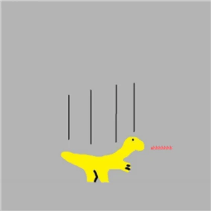 Dinosaur on a cage