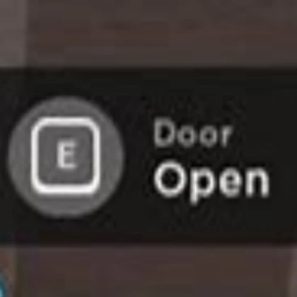 E to open door