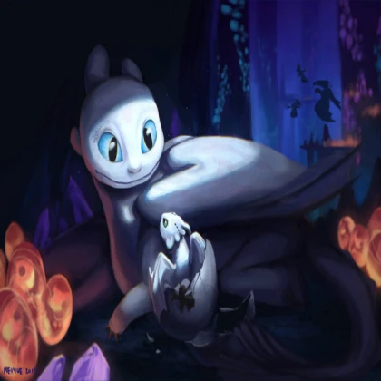 nightlight and light fury potions + toy