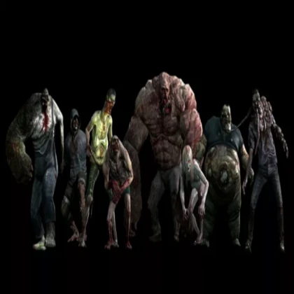 5  LARGE drooling zombies