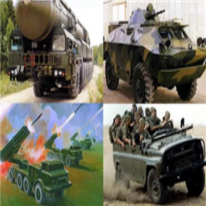 Four military vehicles!