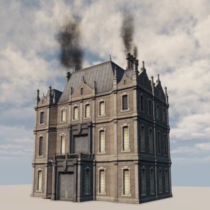 The three-storey house is not modern!