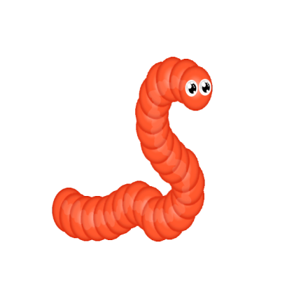 Salmon Colored Pet Worm