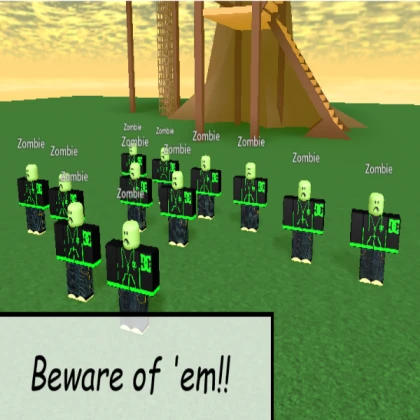 Zombies from minecraft kill with one hit!