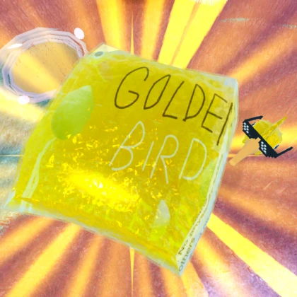 Golden Bird Seed Bag