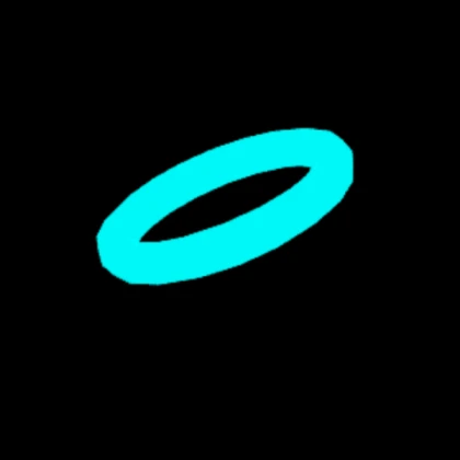 Small Neon Cyan Jump Ring