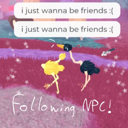 Friendly following npc bird