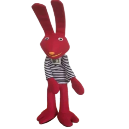 betsy the rabbit toy red, orange and yellow